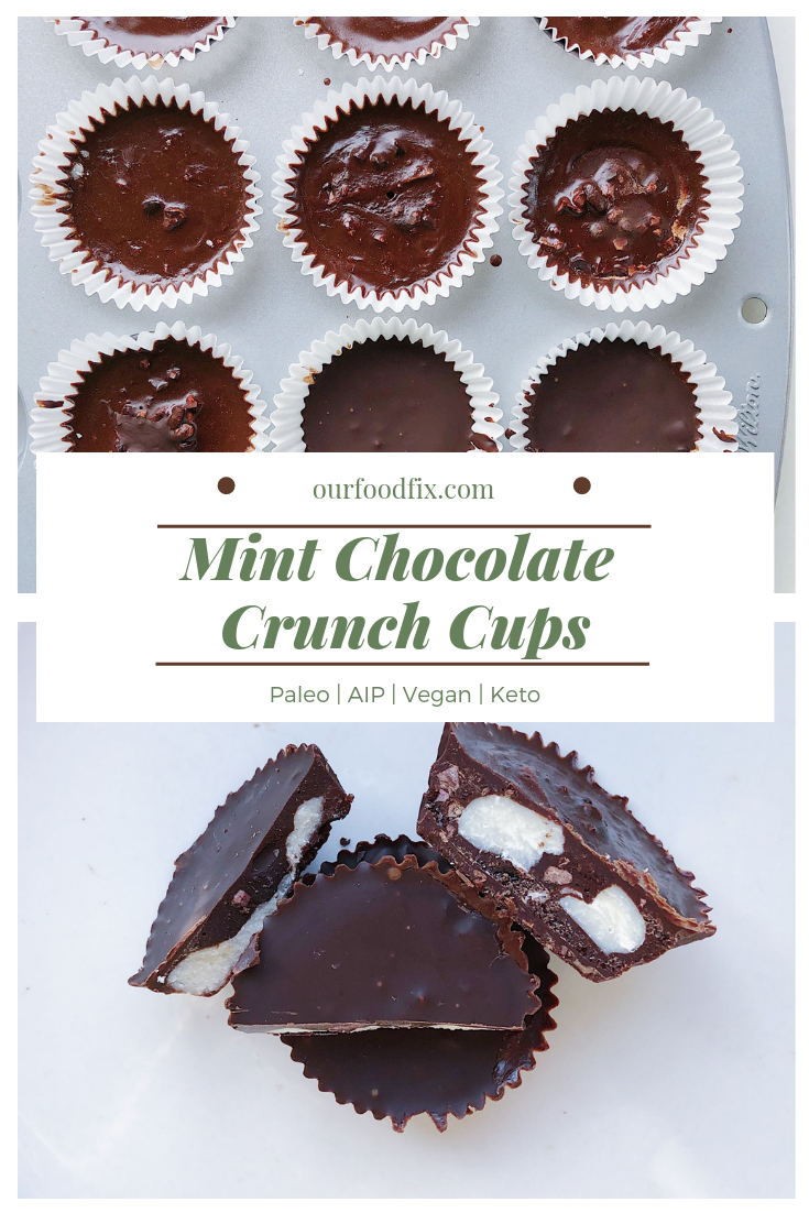 Healthy Mint Chocolate Crunch Bars are a low-carb and sugar-free snack option, and perfect for your holiday table! #ChristmasRecipes #ChocolateRecipes | Holiday recipes | Christmas recipes | Mint Chocolate | Chocolate recipes | Paleo recipes | Paleo dessert | AIP Recipes | AIP Dessert | Keto recipe | Keto dessert | Keto treats | Low carb recipes | Refined sugar free recipes